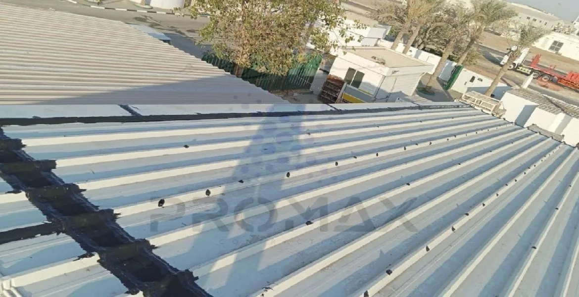 Baker Huges - metal roof waterproofing project by Promax in Dubai, UAE